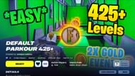 Jump into this exciting deathrun parkour experience and complete all 425 levels (Image via Epic Games)
